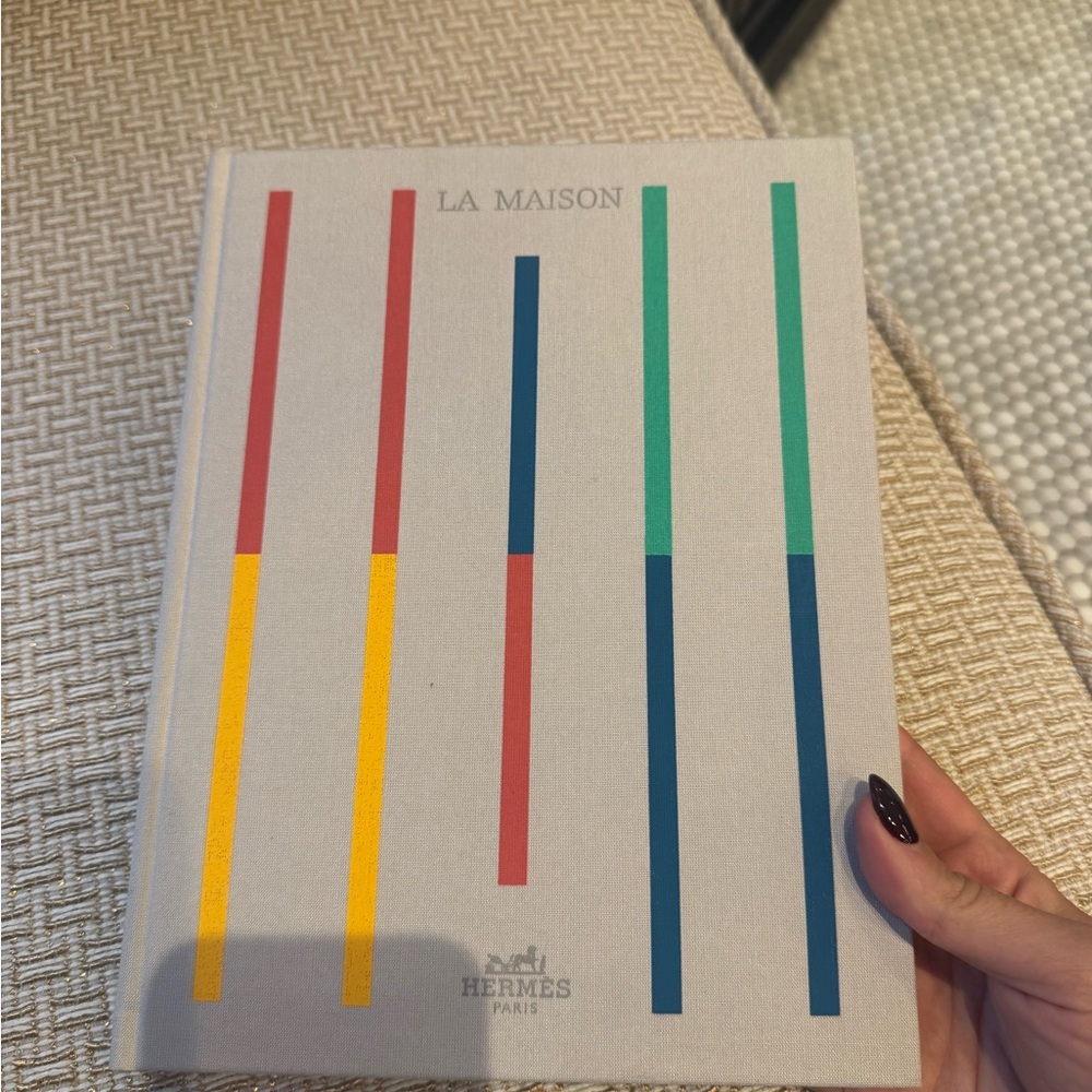 Hermes La Maison Book with Multicolor Stripes